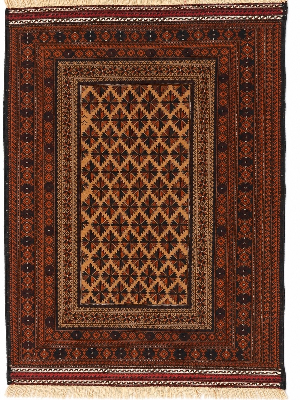 Vintage Persian Baluch Hand Knotted Wool carpet Made in Iran